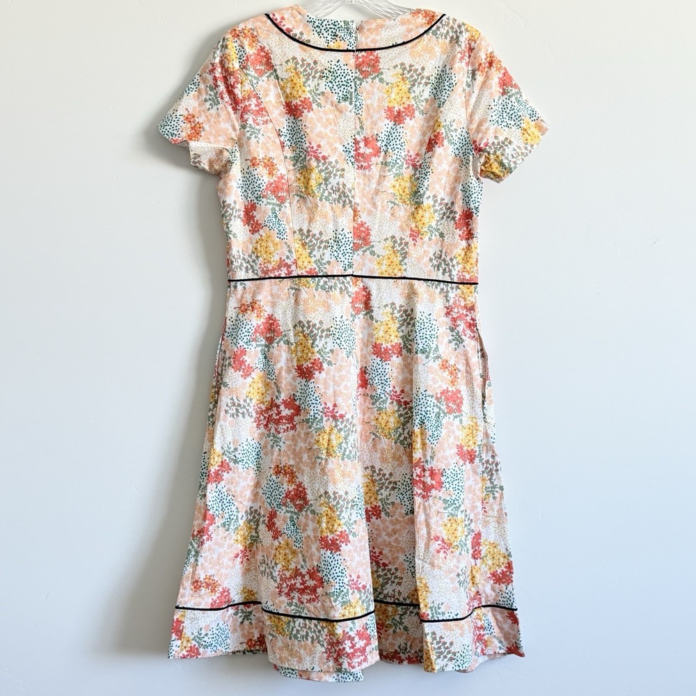 Mary Jane Dress Floral Fit &Flare Women M Retro 50s Trad Wife Twee - Picture 4 of 10
